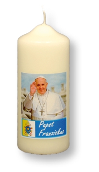 Papstkerze 120/50 mm, "Papst Franziskus"